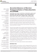 Cover page: Ancestral Absence of Electron Transport Chains in Patescibacteria and DPANN