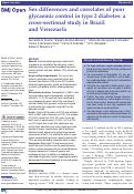 Cover page: Sex differences and correlates of poor glycaemic control in type 2 diabetes: a cross-sectional study in Brazil and Venezuela