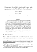 Cover page: A Relational Event Model for Social Action, with Application to the World Trade Center Disaster