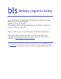 Cover page: Some Theoretical Considerations on the Merger of the Low Vowel Phonemes in American English