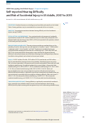 Cover page: Self-reported Hearing Difficulty and Risk of Accidental Injury in US Adults, 2007 to 2015.