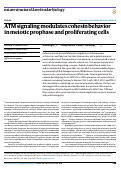 Cover page: ATM signaling modulates cohesin behavior in meiotic prophase and proliferating cells