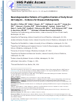 Cover page: Neurodegenerative Patterns of Cognitive Clusters of Early-Onset Alzheimer’s Disease Subjects: Evidence for Disease Heterogeneity