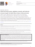 Cover page: Obstructive sleep apnea, nighttime arousals, and leukocyte telomere length: the Multi-Ethnic Study of Atherosclerosis