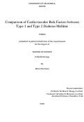 Cover page: Comparison of Cardiovascular Risk Factors between Type 1 and Type 2 Diabetes Mellitus