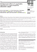 Cover page: Antidepressant effects of a psychedelic experience in a large prospective naturalistic sample