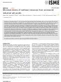 Cover page: Microbial drivers of methane emissions from unrestored industrial salt ponds