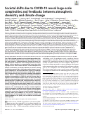 Cover page: The 2020 COVID-19 pandemic and atmospheric composition: back to the future