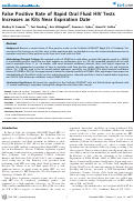 Cover page: False positive rate of rapid oral fluid HIV tests increases as kits near expiration date.