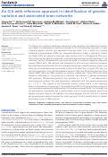 Cover page: An ICA with reference approach in identification of genetic variation and associated brain networks