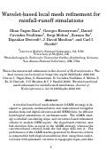 Cover page: Wavelet-based local mesh refinement for rainfall–runoff simulations