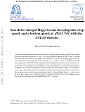 Cover page: Search for charged Higgs bosons decaying into a top quark and a bottom quark at $\sqrt{s}$=13 TeV with the ATLAS detector