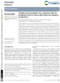 Cover page: Tandem electrocatalytic CO 2 reduction with Fe-porphyrins and Cu nanocubes enhances ethylene production
