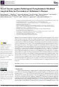 Cover page: Novel Vaccine against Pathological Pyroglutamate-Modified Amyloid Beta for Prevention of Alzheimer's Disease.