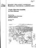 Cover page: A study of short wave instability on vortex filaments