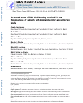 Cover page: Increased levels of TAR DNA-binding protein 43 in the hippocampus of subjects with bipolar disorder: a postmortem study