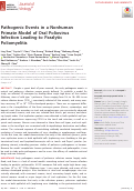 Cover page: Pathogenic Events in a Nonhuman Primate Model of Oral Poliovirus Infection Leading to Paralytic Poliomyelitis