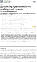 Cover page: Monitoring of the Organophosphate Pesticide Chlorpyrifos in Vegetable Samples from Local Markets in Northern Thailand by Developed Immunoassay