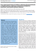 Cover page: Case report and review of solitary cutaneous focal mucinosis: a unique primary cutaneous mucinosis unrelated to mucinosis-associated systemic diseases