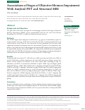 Cover page: Associations of Stages of Objective Memory Impairment With Amyloid PET and Structural MRI