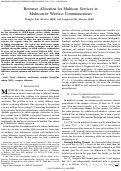 Cover page: Resource allocation for multicast services in multicarrier wireless communications