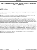 Cover page: Study in the Emergency Department of Atypical Tranquilizer Efficacy (SEDATE)