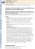 Cover page: Challenge of assessing symptoms in seriously ill intensive care unit patients: can proxy reporters help?