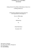 Cover page: Getting Schooled: Intra-Ethnic Differentiation, School Acts in Making Differences