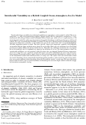 Cover page: Interdecadal variability in a hybrid coupled ocean-atmosphere-sea ice model