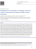 Cover page: Establishment of xenografts of urological cancers on chicken chorioallantoic membrane (CAM) to study metastasis