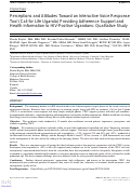 Cover page: Perceptions and Attitudes Toward an Interactive Voice Response Tool (Call for Life Uganda) Providing Adherence Support and Health Information to HIV-Positive Ugandans: Qualitative Study