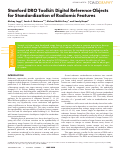 Cover page: Stanford DRO Toolkit: Digital Reference Objects for Standardization of Radiomic Features