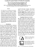 Cover page: Learning Perceptual Chunks for Problem Decomposition