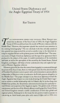 Cover page: United States Diplomacy and the Anglo-Egyptian Treaty of 1954