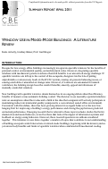 Cover page: Window Use in Mixed-Mode Buildings: A Literature Review