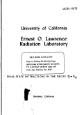 Cover page: FINAL-STATE INTERACTIONS IN THE DECAY n-&gt;3n