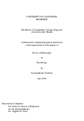 Cover page: The Effects of Community Violence Exposure on Adolescents' Health