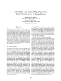 Cover page: Establishing Long-Distance Dependencies in a Hypbrid Network Model of Human Parsing