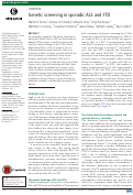 Cover page: Genetic screening in sporadic ALS and FTD