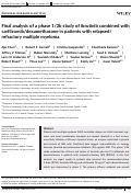 Cover page: Final analysis of a phase 1/2b study of ibrutinib combined with carfilzomib/dexamethasone in patients with relapsed/refractory multiple myeloma.