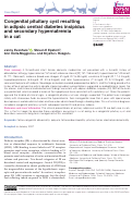 Cover page: Congenital pituitary cyst resulting in adipsic central diabetes insipidus and secondary hypernatremia in a cat