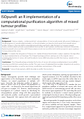 Cover page: ISOpureR: an R implementation of a computational purification algorithm of mixed tumour profiles.