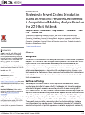 Cover page: Strategies to Prevent Cholera Introduction during International Personnel Deployments: A Computational Modeling Analysis Based on the 2010 Haiti Outbreak