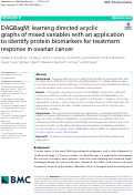 Cover page: DAGBagM: learning directed acyclic graphs of mixed variables with an application to identify protein biomarkers for treatment response in ovarian cancer