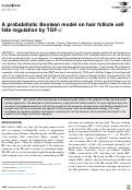 Cover page: A probabilistic Boolean model on hair follicle cell fate regulation by TGF- β