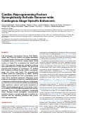 Cover page: Cardiac Reprogramming Factors Synergistically Activate Genome-wide Cardiogenic Stage-Specific Enhancers.