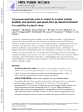 Cover page: Polyunsaturated fatty acids in relation to incident mobility disability and decline in gait speed; the Age, Gene/Environment Susceptibility-Reykjavik Study