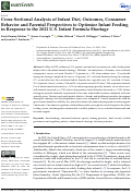 Cover page: Cross-Sectional Analysis of Infant Diet, Outcomes, Consumer Behavior and Parental Perspectives to Optimize Infant Feeding in Response to the 2022 U.S. Infant Formula Shortage.