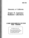 Cover page: A CERAMIC VACUUM CHAMBER FOR A FAST-CYCLING PROTON SYNCHROTRON