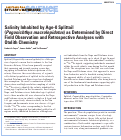 Cover page: Salinity Inhabited by Age-0 Splittail (Pogonichthys macrolepidotus) as Determined by Direct Field Observation and Retrospective Analyses with Otolith Chemistry